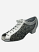 GO4055, Silver Leather / Black Pattern Mesh