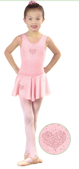 DS-601C Child Heart Splatter Tank Leotard