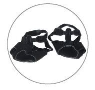 DS-6113 Black Half Sole Lyrical Sandal