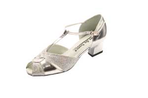 GO7133, Silver Leather / Glitter Clearance