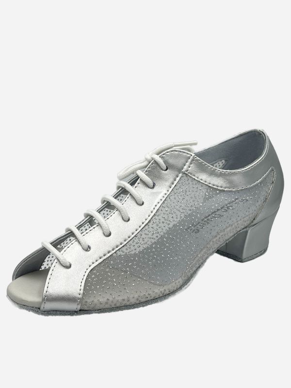 GO4056, Silver Leather / Pattern Mesh