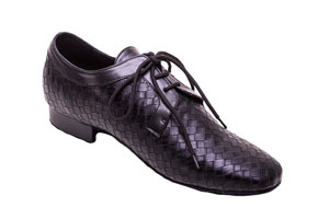 GO6013, Men's Black Leather / Weave Print Clearance