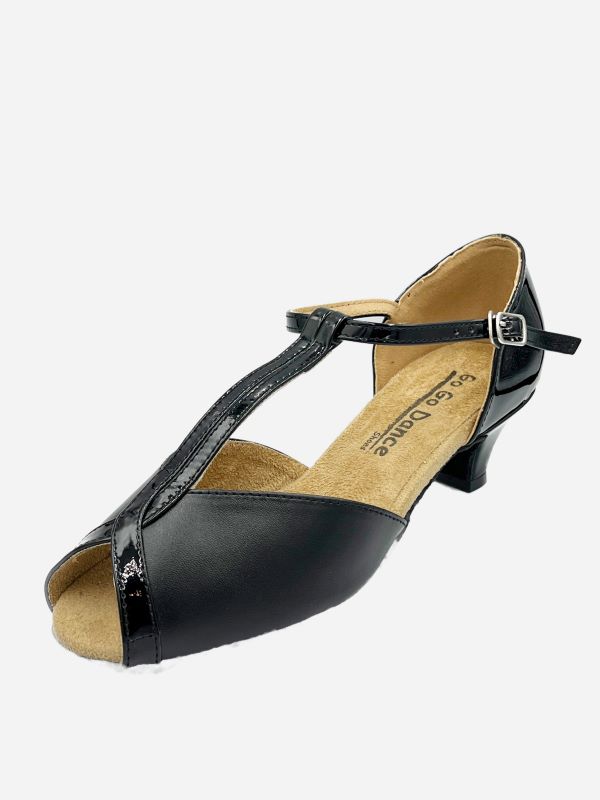 GO7900, Black Leather / Patent Trim