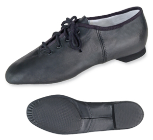 DS-9313 Black Leather Split Sole Jazz (Adult)