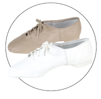 DS-9323 White Leather Split Sole Jazz (Adult)