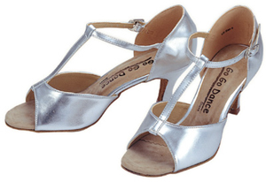 GO4110, Silver Leather / T-Strap Clearance