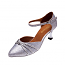 5025-42, 2.5" Heel Silver Leather / Glitter Clearance