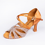 2108-45, Dark Tan Satin / Rhinestone