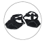 DS-6113 Black Half Sole Lyrical Sandal