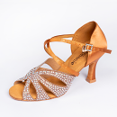 2108-45, Dark Tan Satin / Rhinestone