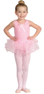 DS 299C Child Tank dress with satin bow at neckline