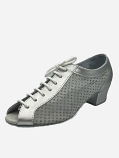 GO4057, Silver Leather / Pattern Mesh