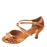 GO9740, Dark Tan Foil Copper leather / Rhinestone Clerance