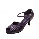 GO9830, Black Satin / Black Glitter Clearance