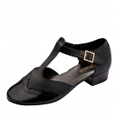 5010-11, Black Leather / Patent Trim