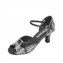 GO1003, Black Silver Swirl / Black Patent Trim