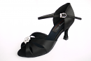 E-213, Black Satin / Rhinestone Clearance